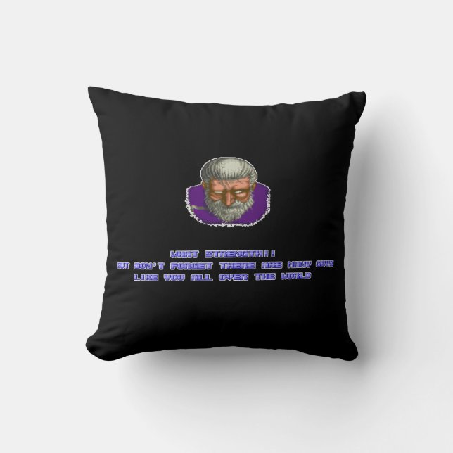 Geki KO'ed 3 Throw Pillow (Front)