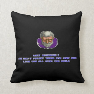 Geki KO'ed 3 Throw Pillow