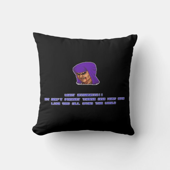 Geki KO'ed Throw Pillow (Front)