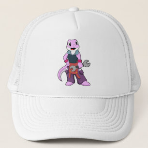 Geko as Mechanic with Wrench Trucker Hat