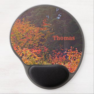Gel mouse pad, mountain scene ergonomic, your name gel mouse pad