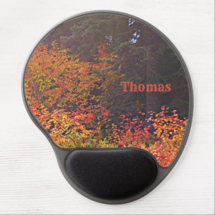 Gel mouse pad, mountain scene ergonomic, your name pad