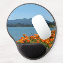 Gel Mouse Pad Mt Tamalpais California Poppies