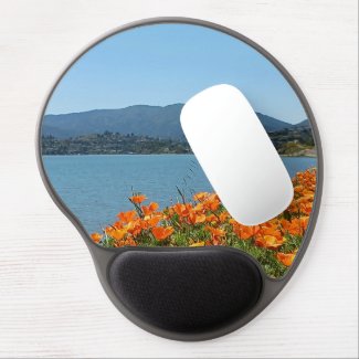 Gel Mouse Pad Mt Tamalpais California Poppies 