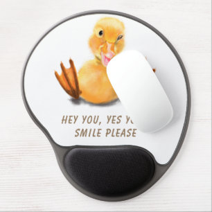 Gel Mouse Pad with Playful Duck and Catchy Text