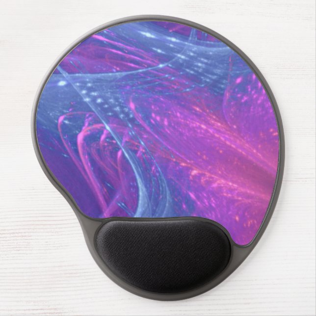 Gel Mousepad Blue Magenta Asymmetric Fractal (Front)