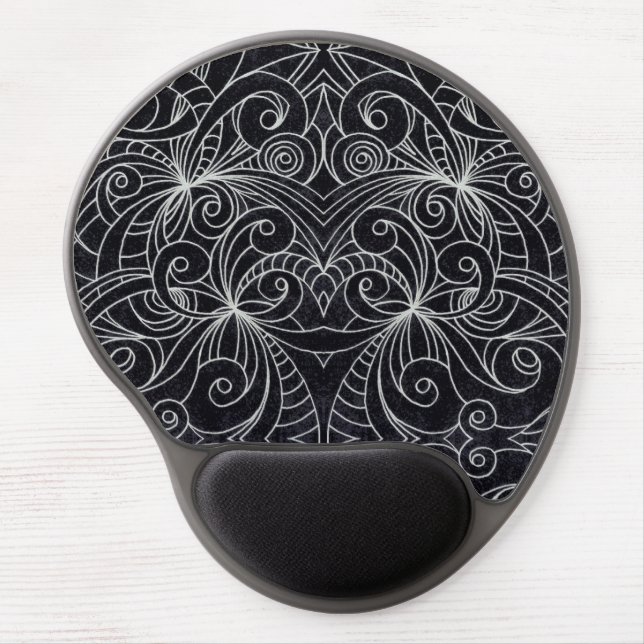 Gel Mousepad Drawing Floral Abstract (Front)
