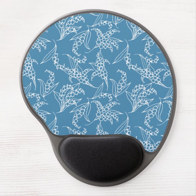 Gel Mousepad: Lilies-of-the-Valley, Blue Mouse Pad (Front)