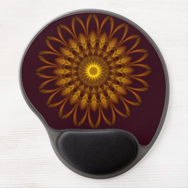 Gel Mousepad Mandala Pattern Earth Colors (Front)