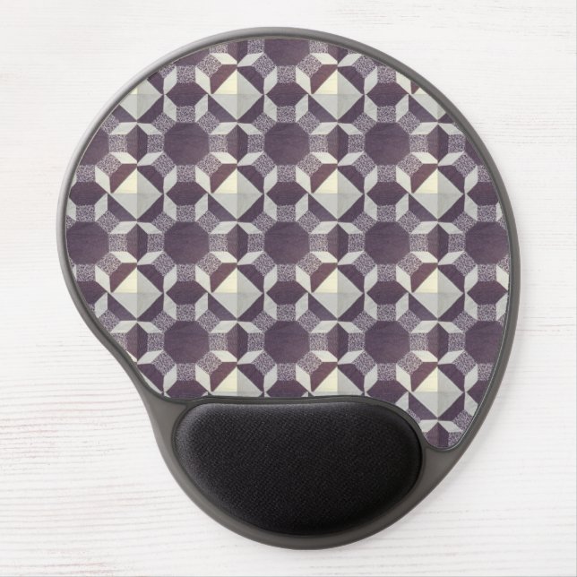 Gel Mousepad - Purple Quilt Pattern (Front)