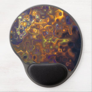 Gel Mousepad Purple Yellow Gemstone Pattern