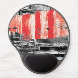 Gel Mousepad – Red Pulse Abstract Design