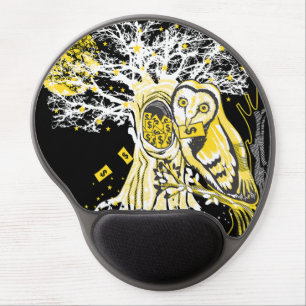 Gel Mousepad – Urban Tree Owl & Wealth Surreal Pop