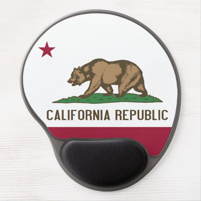 Gel Mousepad with flag of California, USA (Front)