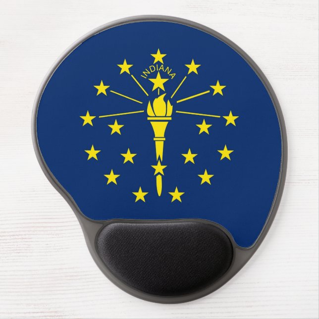 Gel Mousepad with flag of Indiana, USA (Front)