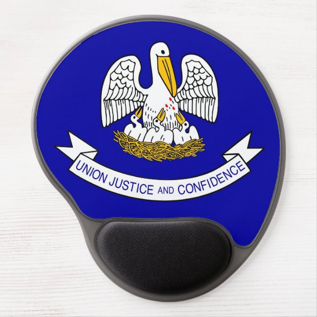 Gel Mousepad with flag of Louisiana State, USA (Front)