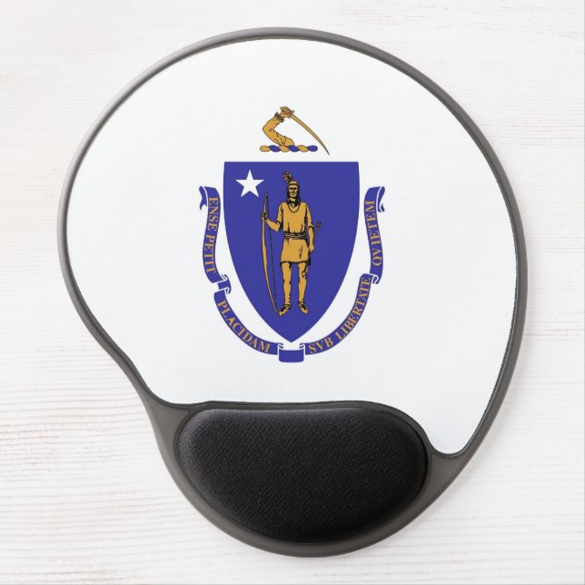 Gel Mousepad with flag of Massachusetts, USA (Front)