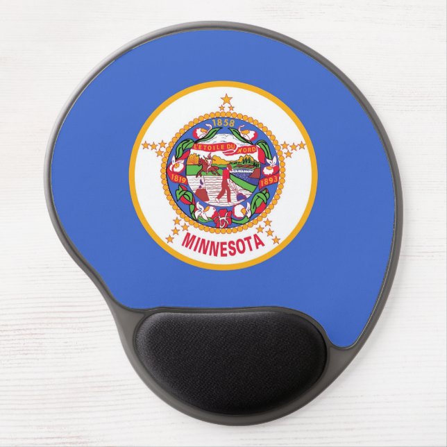 Gel Mousepad with flag of Minnesota State, USA (Front)