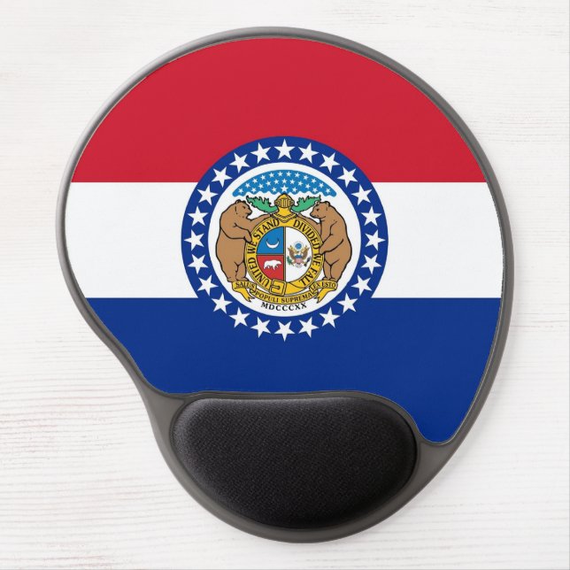 Gel Mousepad with flag of Missouri State, USA (Front)