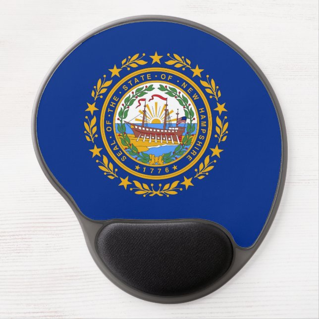 Gel Mousepad with flag of New Hampshire, USA (Front)