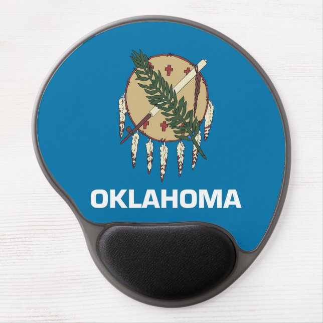 Gel Mousepad with flag of Oklahoma, USA (Front)