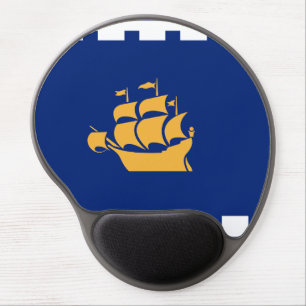 Gel Mousepad with flag of Quebec City, Canada