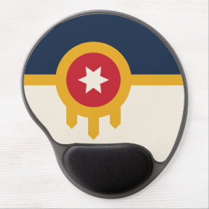Gel Mousepad with flag of Tulsa, USA