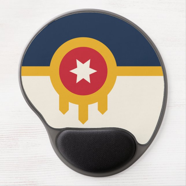Gel Mousepad with flag of Tulsa, USA (Front)