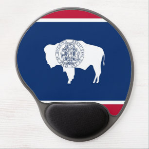 Gel Mousepad with flag of Wyoming State, USA