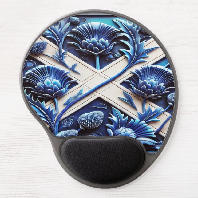 Gel Mousepad with Scottish Thistles (Front)