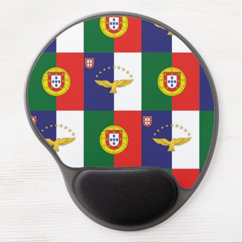 Gel Mousepad with the flags of Portugal and the Az