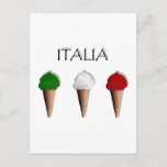 Gelati Iatalian Ice Cream flag of Italy Italia Postcard