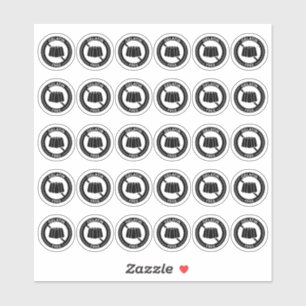 Gelatin Free Wedding Place Card Mini Food Allergy Sticker