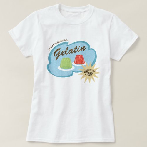 Gelatin in 2 Yummy Flavors Funny Retro Design T_Shirt