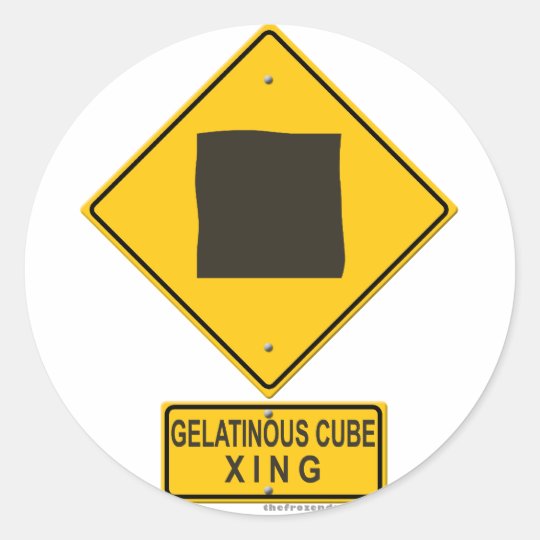 Gelatinous Cube XING Classic Round Sticker