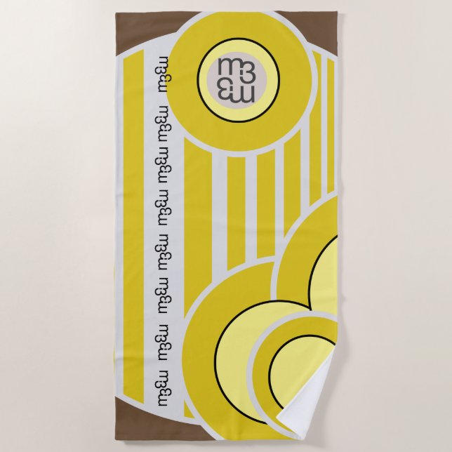 GELATO AL LIMONE beach towel | m3galleryStudio (Front)