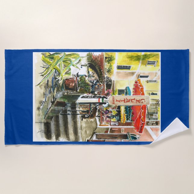 Gelato Stop  Beach Towel (Front)