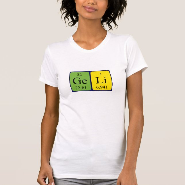 Geli periodic table name shirt (Front)