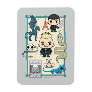 GELLERT GRINDELWALD™ & Barebone Cartoon Magnet