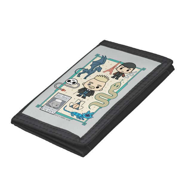 GELLERT GRINDELWALD™ & Barebone Cartoon Trifold Wallet | Zazzle