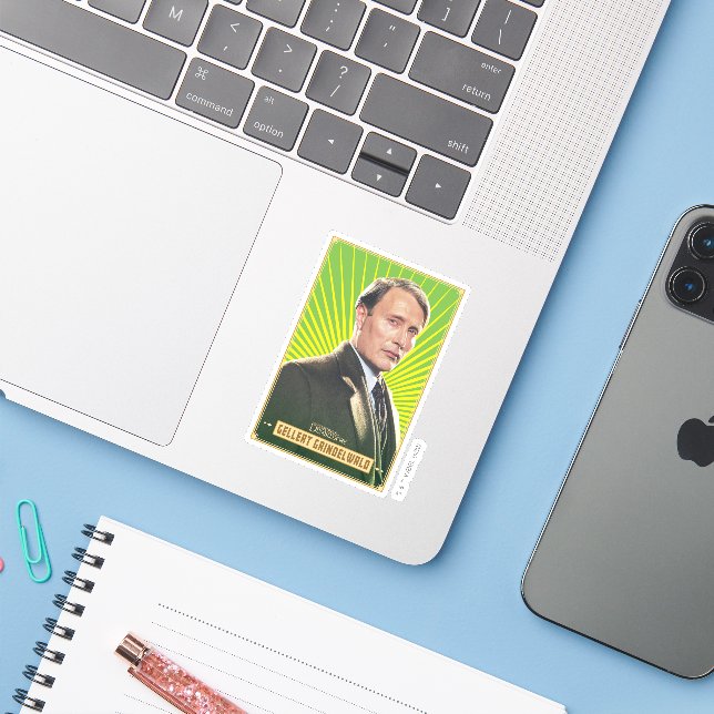 Gellert Grindelwald Character Graphic Sticker (Laptop w/ iPhone)