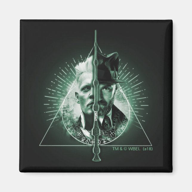 GELLERT GRINDELWALD™ Versus Dumbledore Magnet (Front)