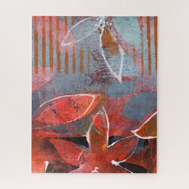 Gelli Plate monoprint 011 Jigsaw Puzzle (Vertical)