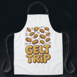 Gelt Trip Funny Hanukkah Jewish Jew Hebrew Culture Apron<br><div class="desc">Gelt Trip Hanukkah,  Hanukkah Gelt Humor,  Jewish Money Meme,  Chocolate Coin Fun,  Festive Hanukkah Joke,  Gelt Lover Gift,  Hanukkah 2025,  Money Humor,  Jewish Holiday Fun,  Dreidel Season</div>
