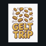 Gelt Trip Funny Hanukkah Jewish Jew Hebrew Culture Invitation Postcard<br><div class="desc">Gelt Trip Hanukkah,  Hanukkah Gelt Humor,  Jewish Money Meme,  Chocolate Coin Fun,  Festive Hanukkah Joke,  Gelt Lover Gift,  Hanukkah 2025,  Money Humor,  Jewish Holiday Fun,  Dreidel Season</div>