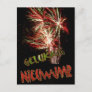 Gelukkig Nieuwjaar Vuurwerk Briefkaart Postcard