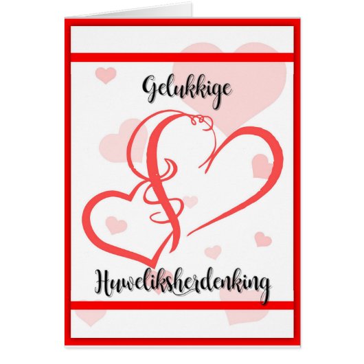 Gelukkige Huweliksherdenking Cards (Front)