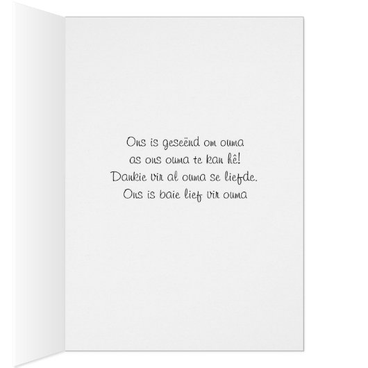 Gelukkige Moedersdag Ouma (Inside (Right))