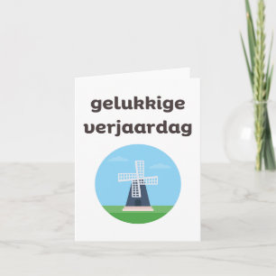 Gelukkige verjaardag, Dutch happy birthday  Card
