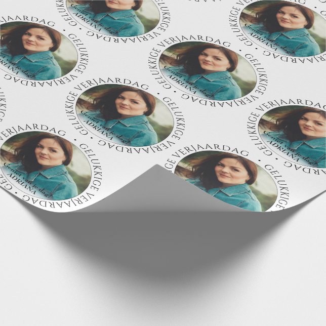 gelukkige verjaardag  wrapping paper (Corner)